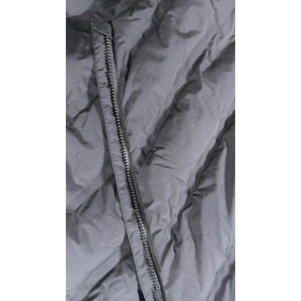 Athleta Black Chevron Quilted Puffer Vest Full Zip Sleeveless Jacket Medium - Picture 6 of 6